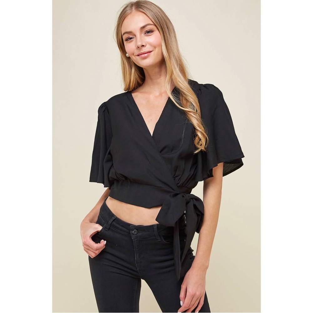 Black wrap top